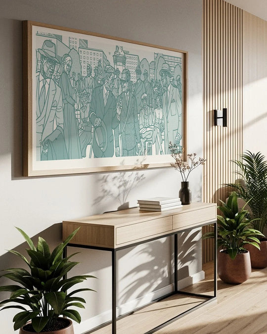 Rådhusplassen XL (Canvas, to farger)