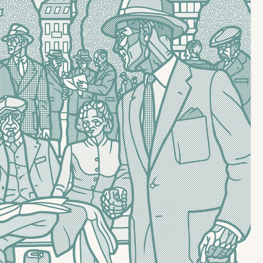 Rådhusplassen XL (Canvas, to farger)