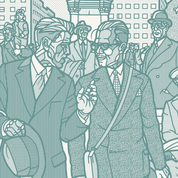 Rådhusplassen XL (Canvas, to farger)