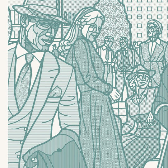 Rådhusplassen XL (Canvas, to farger)