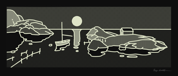 Kystlandskap Måne (Fosfor)