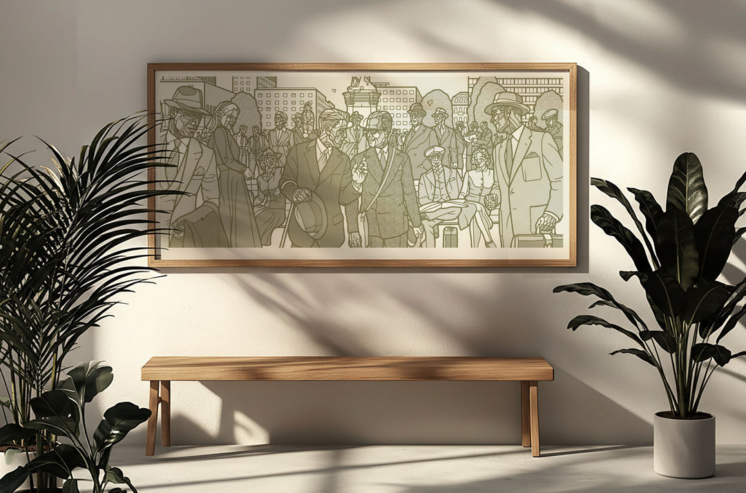 Rådhusplassen XL (Canvas, to farger)