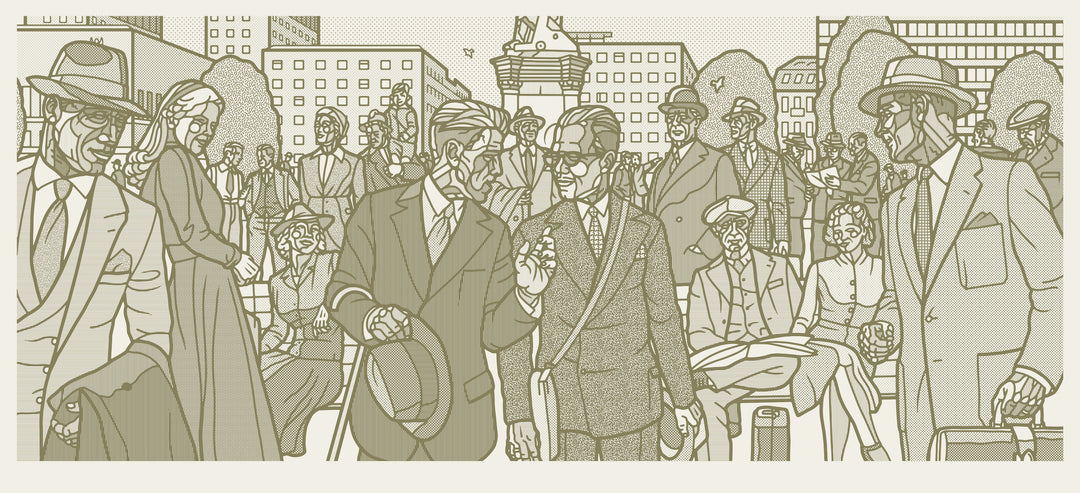 Rådhusplassen XL (Canvas, to farger)