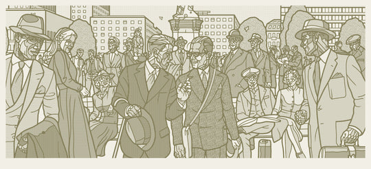 Rådhusplassen XL (Canvas, to farger)