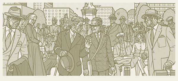 Rådhusplassen XL (Canvas, to farger)