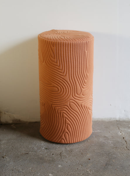 Cylinder Fingerprint Pillow (Terracotta)